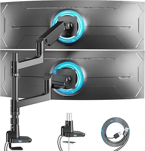 Ares Wing Dual Monitor Arm for Ultrawide Heavy Duty Curved Monitor price in Kenya — iTey Store